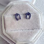 Horseshoe silver stud earrings Photo 2