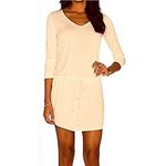 Michael Lauren  ML-8079-RSN Noel L/S V Neck Dress w/Drawstring Size M Black (H11) Photo 1