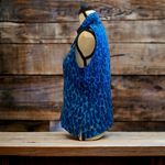 Sag Harbor  Zip Up Blue Animal Print Lightweight Sleeveless Collared Vest Top 8 Photo 4
