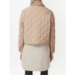 Burberry NWOT $1439 Quilted Country Jacket Cropped Long-Sleeve Zip Snap Neutral Photo 13