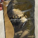 Silkies Ultra Sheer Shapely Perfection Queen Black NEW NWT NOS XL Honey Tan Photo 0