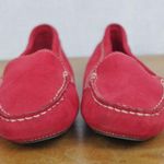 Bass Tammy Red Leather Driving Moc Style Flats Size 7.5M Photo 6