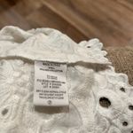 Theory Brizabela White Linen Cotton Blend Eyelet Blouse Top - Size Small Photo 13