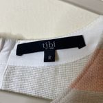 Tibi  Blanket Stripe Dress Pale Blush Pink Cutout Side VNeck Sleeveless Size 8 Photo 2