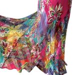 Vintage Formal Dress Small Y2K Long Maxi Holiday Party Colorful Beaded Tropical Pink Photo 8