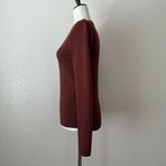 Koton Burgundy Metallic Crewneck Long Sleeves Sweater Photo 3