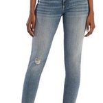 Kut From The Kloth Blue Skinny Jeans with Distressed Details Donna Size 6 Photo 0