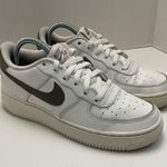 Nike Sneakers Shoes Jordan Air Force 1 Low Leather White Metallic Pewter Silver Photo 0