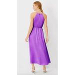 Ann Taylor  Criss Cross Halter Maxi Dress in Purple Size Small NWT! Photo 3