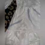 Wilfred Tempest White & Multi Smocked Sheer Square Neck Dress Sz. S Photo 6