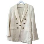 Veronica Beard Gaya Dickey White Linen Blazer Jacket Size 14 Photo 1
