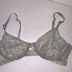 Victoria's Secret Sexy Tee Lace Unlined Demi Bra Mint Green Foil Stars size 36D Photo 1