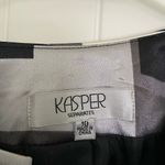 Kasper Vintage women’s geometric block pattern black gray white blazer jacket 10 Photo 3