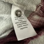 Maurice's  Gray Burgundy Plaid Lagenlook Kangaroo Pocket Lightweight Sweatshirt M Photo 9