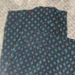 Torrid Wide Leg Diamond Print Black Turquoise Palazzo Trouser Capri Pants Size 2 Photo 2