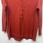 Urban Outfitters Out From Under Waffle Knit Burnt Orange Women's Thermal Sweater Large Oversized Photo 3