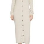 Sanctuary  Women's Beige Ribbed Knit Cardigan Dress Size L Casual Photo 0
