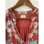 Wilfred  Aritzia Molly Babydoll Midi Dress M Long Sleeve Floral Flowy Peachy Pink Photo 4