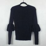 Club Monaco Ellodie Grey Wool Ruffle Puff Sleeve Knit Sweater XS Photo 2