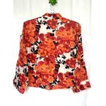 Frances Valentine Harriet Red Silk Blouse Women's Size Small Floral Button Front Photo 5