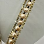 Nakamol brown and cream pearl multi strand long chain necklace Photo 9