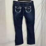 Zco Jeans  Dk Wash Bootcut Contrast Stitching, Bling Flap Pocket w/Button Size 16 Photo 1