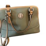Giani Bernini Olive Green Dome Satchel Bag with Tan Accents Medium Photo 11