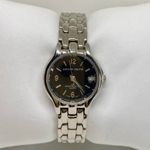 Jaclyn Smith  women silver tone date watch black dial 24mm round 6” running Photo 0