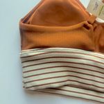 Aerie NWT Offline Stretch Ribbed Medium Support Sports Bra Caramel Stripes XS Photo 8