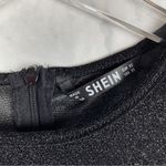 SheIn Glittery Semi Sheer High Neck Sleeveless Pleated Layering Midi Dress Black XS Photo 5