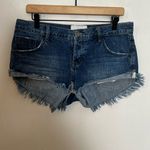 One Teaspoon - Dukes Low Waist Mini Denim Shorts Fray Hem Cut Off Summer Photo 1