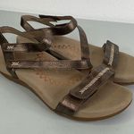 Aetrex Gabby Quarter Strap Sandal Bronze Size 10 Brown Photo 0