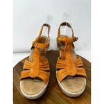 BOC Born Wedge Sandal Maureen‎ T Strap Suede Orange Size 9 40.5 Photo 2
