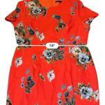 Black Halo  Jodee Red Floral Sheath Dress Women’s Sz 18 Short Sleeve‎ Knee Length Photo 11