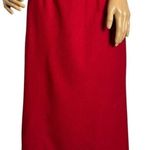American Vintage Vintage Sir for her Red Midi 100% Wool high waist skirt side slit size small Photo 7