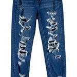 American Eagle Mom Jeans Womens 2 Medium Wash Straight Leg Stretch Streetwear Photo 0