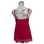 Soma Y2k Retro Red Lace Trim Camisole Blouse Witchy Vampy Goth Romantic Preppy S Photo 3
