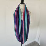 Calvin Klein  Infinity Scarf Wrap Cover Up Multi Color Stripes Sheer Photo 1