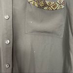 Moonlight Semi Sheer Black Botton Down Blouse size S Photo 6