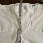 Paige  Women's White Genevieve Wide Leg Flare Utility Pocket Jeans Size 32 Photo 3