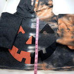 Halloween hoodie pumpkin tie dye long sleeved small cropped fall hoodie sweater Orange Photo 2