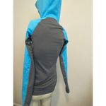Nike #6 Gray and Turquoise Women's ProDry-Fit Quarter Zip Hoodie, Sz; XS Photo 2
