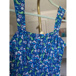 Loft  Blue Floral Smocked Maxi Dress Cottagecore Romantic Garden XS Wedding Party Photo 3