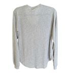 White Crow  Rib Hacci Long Sleeve V-Neck Top M Heather Grey Soft Knit NWT Photo 1