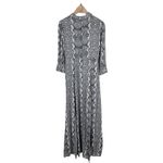 ZARA Woman Blogger Favorite Black and White Snakeskin Print Long Dress Size XS Photo 3