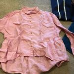 Holding Horses  small pink button down Photo 5