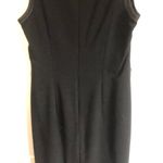 St Emile Elegant Black Sleeveless sheath Dress size 6 wool midi classic timeless Photo 5