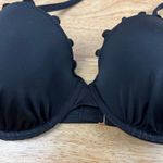 Shade & Shore Women's Black Lightly Lined Ruffle Bikini Top - Size 34C - NWT Photo 4