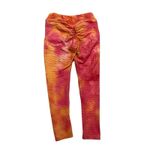 Honeycomb Bubble Texture Tie Dye Butt Lift Leggings Orange Size L Photo 2