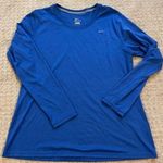 Nike Blue Dri-Fit Long Sleeve Crew Neck Athletic Top XL Photo 0